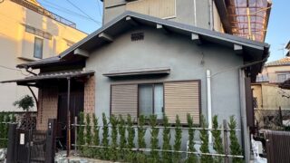 松原市 I様邸 1階の屋根葺き替え工事 福泉工業シルキーGⅡギングロ 完成